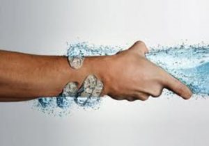 water hands